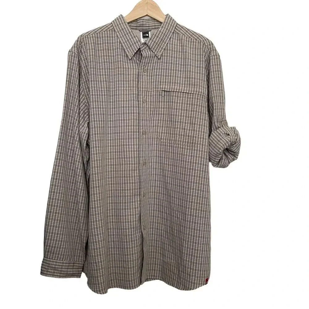 The North Face Roll‎ Sleeve Plaid Hiking Shirt size XL Outdoor